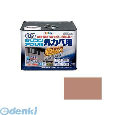 直送 代引不可・他メーカー同梱不可 アサヒペン 4970925452672 アサヒペン　水性シリコンアクリル外かべ用　８ＫＧ　ソフトオーカー