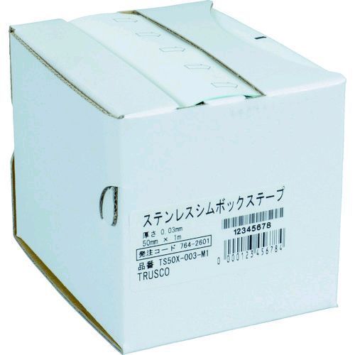 【即納在庫品】「直送」トラスコ中山 TS100X0005M1 ステンレスシムボックステープ 0．005 100mmX1m