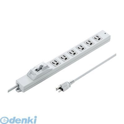 (LINEクーポン有)サンワサプライ TAP-BR36A-3 安全ブレーカータップ 3P・6個口 3m TAPBR36A3 電源タップ oaタップ オフィス 工場用 コンセント SANWA 安全ブレーカー付