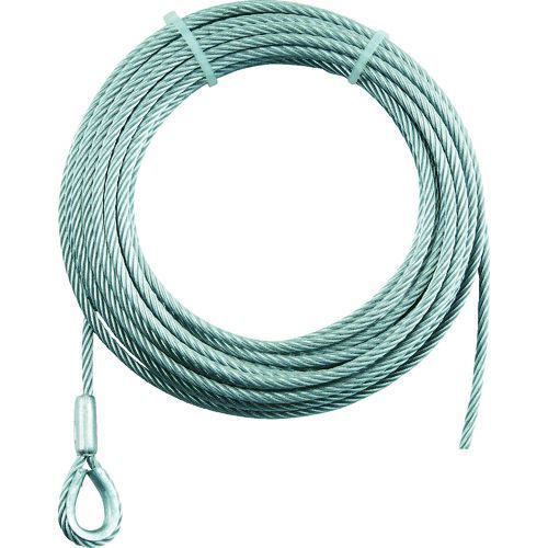 トラスコ中山 WWS830 手動ウインチ用ワイヤーΦ８×３０Ｍ用 シンブル入りロック加工