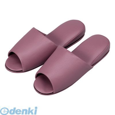 (LINEクーポン有)翌日出荷 オーミケンシ 10835511 10P 抗菌レザー調スリッパ前開１０足ライラック 10835511 10P