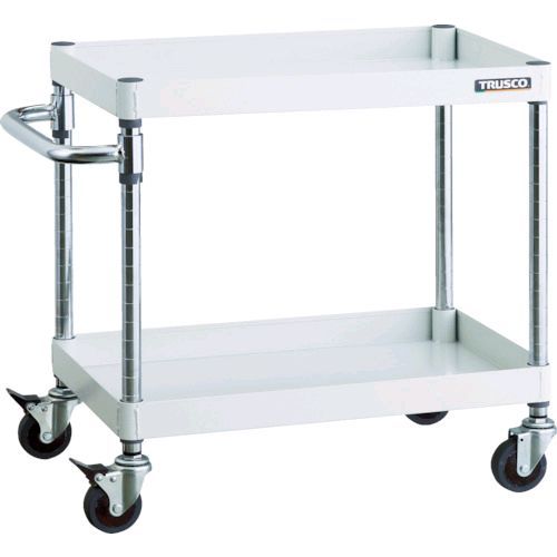 トラスコ TRUSCO PEW-672C-W ツールワゴン フェニックスワゴン 省音 750X500XH600 2段 ホワイト|iDECA 店