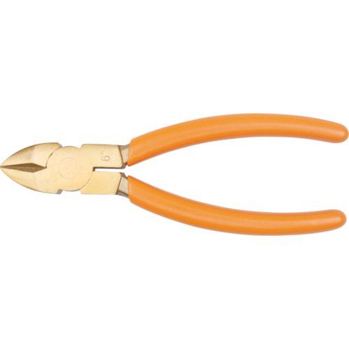 【即納在庫品】「直送」NSB402-160 防爆ニッパ ノンスパーキングシャーカッティングプライヤー 銅線切断０．８ｍｍ 全長１６０ｍｍ｜iDECA　店