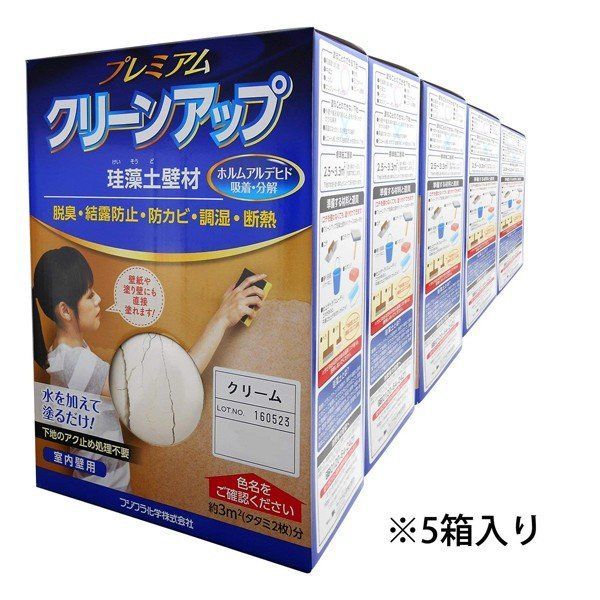 直送 代引不可・他メーカー同梱不可 フジワラ化学 4943068466523 プレミアム珪藻土壁材5坪 クリーム【キャンセル不可】