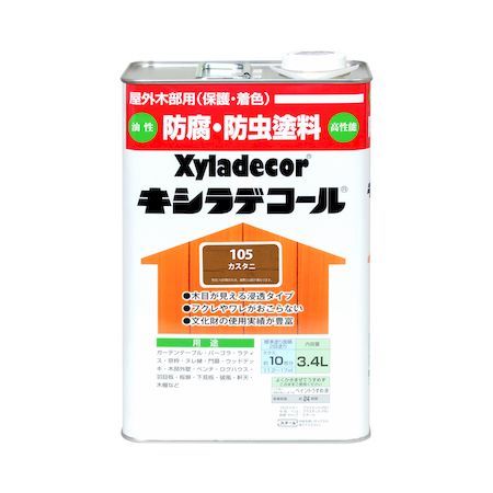 直送 代引不可・他メーカー同梱不可 カンペハピオ 00017670280000 キシラデコール カスタニ 3．4L【キャンセル不可】