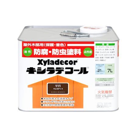 直送 代引不可・他メーカー同梱不可 カンペハピオ 00017670590000 キシラデコール ウォルナット 7L【キャンセル不可】 17,204円