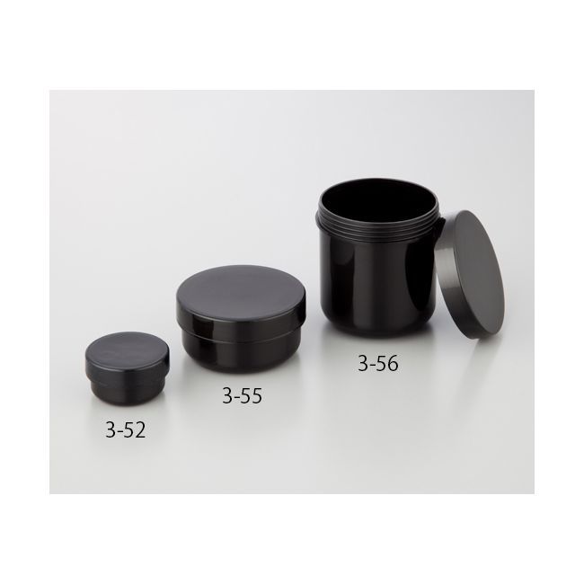 (LINEクーポン有)アズワン 1-6137-03 UG軟膏壷 黒 遮光 3－56 50入【1箱(50個入)】 1613703 UG軟膏壺