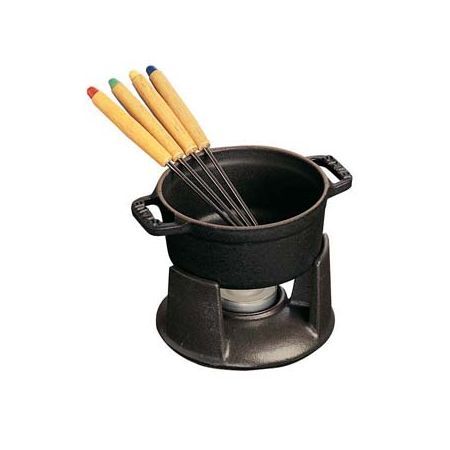(LINEクーポン有)RST5301 ストウブ ミニ・チョコ フォンデュセット 40509&minus;587 黒｜iDECA　店