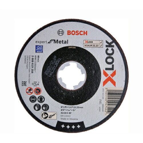 【即納在庫品】「直送」ボッシュ 2608619254 【25個入】 Ｘ－ＬＯＣＫ切断砥石１２５ｘ１．６鉄ＥＸ