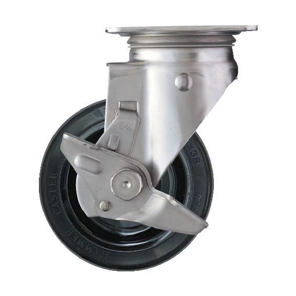 (LINEクーポン有)ハンマー 313S-RU125 SUS サイドSP付 ゴム車125mm 313SRU125