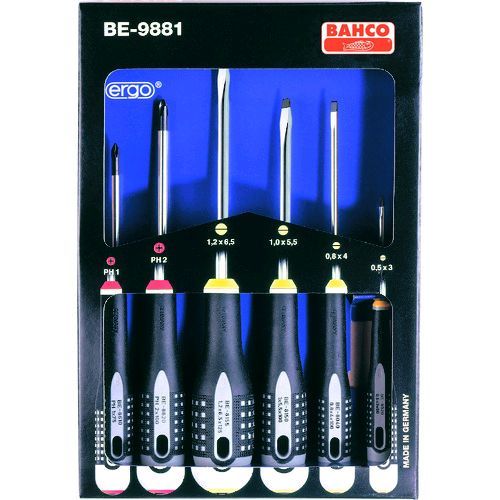 【即納在庫品】「直送」BE-9881 グリップドライバー エルゴドライバーセット 刃先マグネット入り ６本セット