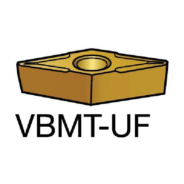 【即納在庫品】「直送」サンドビック VBMT 11 02 08-UF（H13A） 【10個入】 コロターン107 旋削用ポジチップ 130 H13A