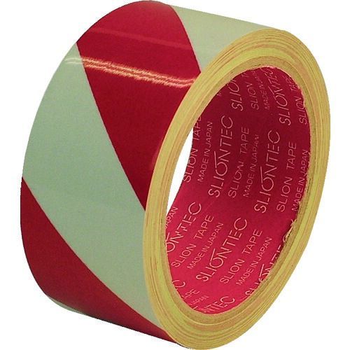 【即納在庫品】「直送」スリオン 965100-RW-00-90X10 危険表示用反射テープ　９０ｍｍ×１０ｍ（赤／白）