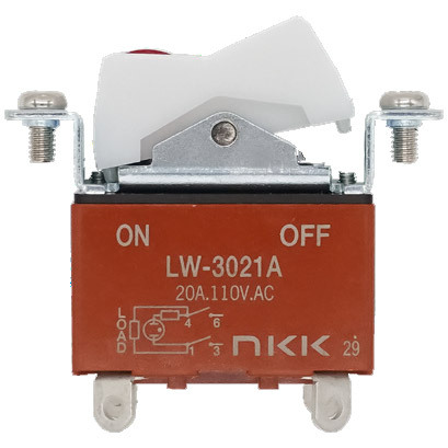(LINEクーポン有)日本開閉器 NKK LW-3021A ロッカスイッチロッカタイプ 10個セット LW3021A