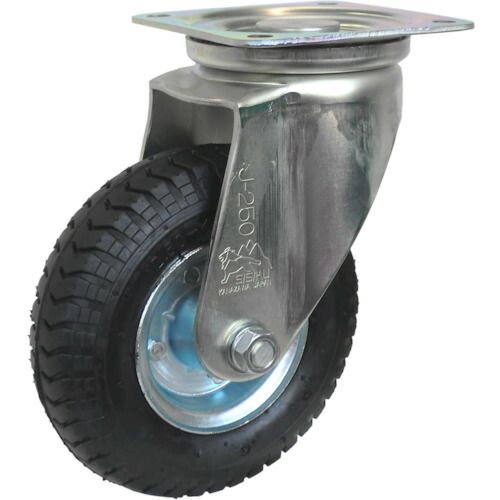 【即納在庫品】「直送」シシクアドクライス AIJ2.50-4 空気入車輪付キャスター　自在　２２０ｍｍ