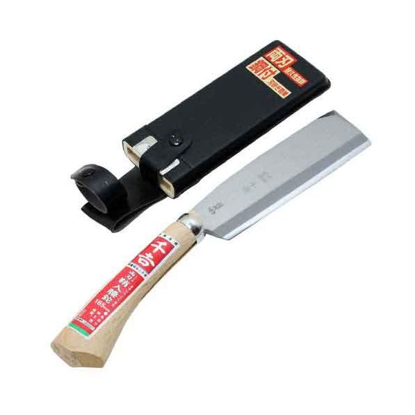 (LINEクーポン有)4977292602037 鞘入腰鉈 双刃 4977292602037 千吉 藤原産業 両刃 鞘入腰鉈双刃 鞘入腰ナタ サヤ入り 枝打ち 薪割り 鋼付