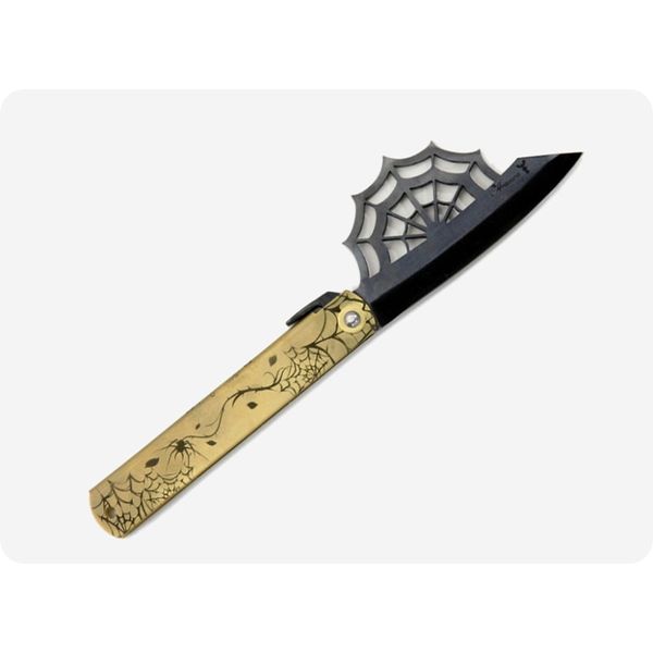 (LINEクーポン有)永尾カネ駒製作所 26-S 肥後守 Aranea アラネア 蜘蛛 真鍮鞘：120mm 黒刃 26S