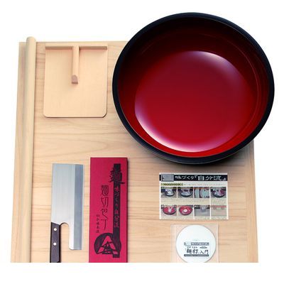 (LINEクーポン有)豊稔企販 A-1260 普及型麺打セット大 DVD付 A1260 豊年企販 麺道具 そば 蕎麦 中條金物 手打そば 麺切包丁 麺打ち こね鉢 切り台