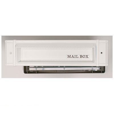 (LINEクーポン有)水上金属 NO24MAIL-OO-WH No24メイルシュート 内フタ付気密型 大壁用 色：ホワイト NO24MAILOOWH