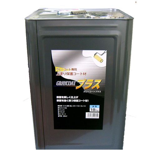 (LINEクーポン有)丸長商事 4580138400355 グレーコート専用上塗り保護コート材グレーコート プラス 18kg 乾燥後透明｜iDECA　店