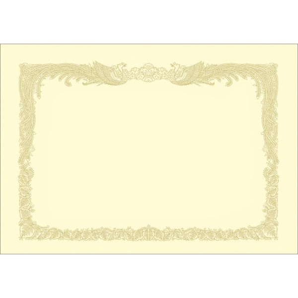 (LINEクーポン有)ササガワ タカ印 10-1387 厚口ＯＡ賞状用紙 ク Ａ３判縦書用１００ 101387 クリーム SASAGAWA セレモニー用品 タカ印紙製品 OA対応 縦書き用