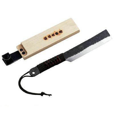 (LINEクーポン有)ホウネンキハン HT3556 光山作 山鉈 安来鋼付 木鞘入 180mm