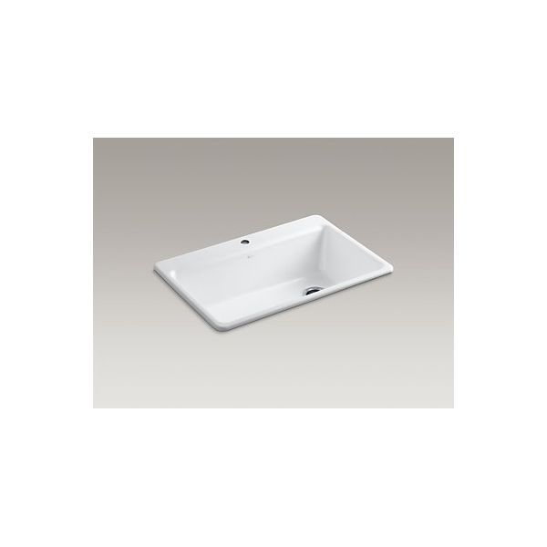 【個数：1個】KOHLER コーラー K-5871-1A2-0 直送 代引不可・他メーカー同梱不可 Riverby リバビー トップマウント 1H キッチンシンク K58711A20｜iDECA　店