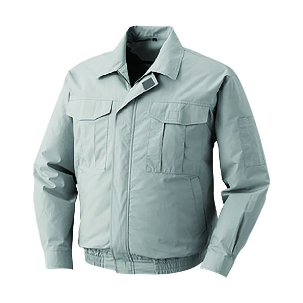 (LINEクーポン有)【即納在庫品】「直送」空調服 KU90550-C06-S7 冷却上着 綿薄手ワーク ＫＵ９０５５０ ウエアのみ シルバー ５Ｌ KU90550C06S7