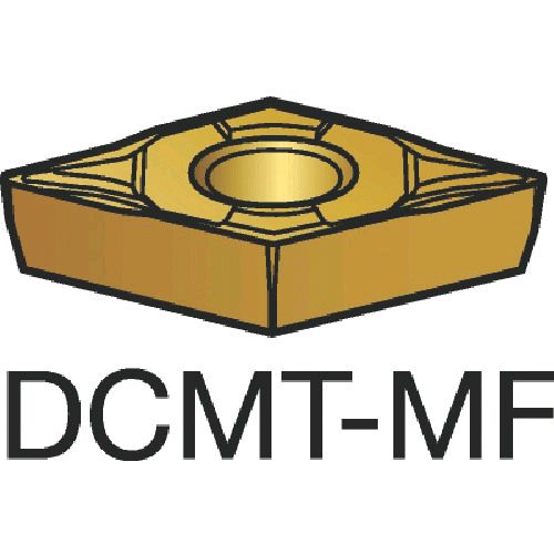 【即納在庫品】「直送」サンドビック ＳＶ DCMT11T302-MF1105 【10個入】 コロターン１０７　旋削用ポジ・チップ　１１０５　ＣＯＡＴDCMT11T302MF87161105