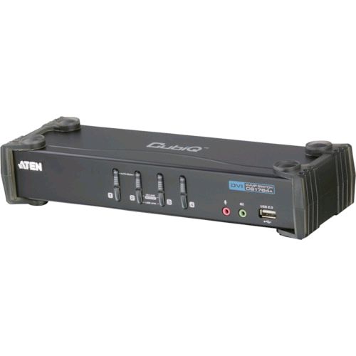 【即納在庫品】「直送」ＡＴＥＮ CS1764A ＫＶＭＰスイッチ ４ポート ／ ＤＶＩ ／ ＵＳＢ２．０ハブ搭載