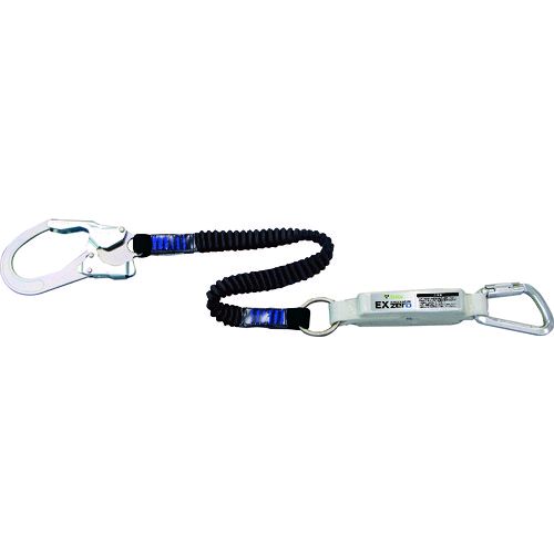 【即納在庫品】「直送」タイタン HL-ZB ＥＸ－ｚｅｒｏ 伸縮ストラップ式 ＴＹＰＥ－１ ランヤードブラック シングル シングル HLZB サンコー 伸縮ストラップ式SランヤードEXzero 墜落制止用器具