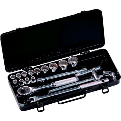 【即納在庫品】「直送」スーパー N313S ソケットレンチセット 差込角９．５ｍｍ ３／８インチ 入り数：１９