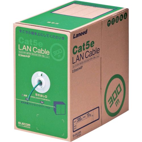 【即納在庫品】「直送」エレコム LD-CT2/DG300/RS ＥＵ ＲｏＨＳ準拠ＬＡＮケーブル ＣＡＴ５Ｅ ３００ｍ ダークグリーンLDCT2DG300RS RoHS対応LANケーブル 25,811円