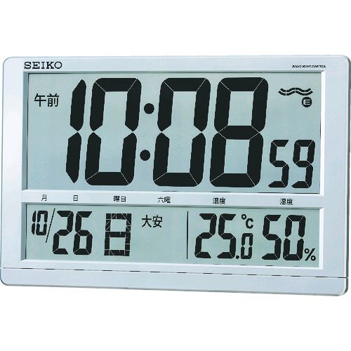 【即納在庫品】「直送」ＳＥＩＫＯ SQ433S 大型液晶電波掛置兼用時計｜iDECA　店