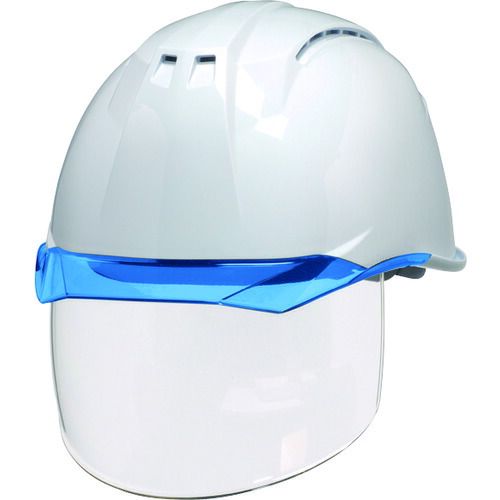 【即納在庫品】「直送」ＤＩＣ AA11EVO-CSW-HA6-KP-W/B 透明バイザーヘルメット シールド面付 ＡＡ１１ＥＶＯ－ＣＳＷ　ＫＰ　白／ブルー AA11EVOCSWHA6KPWB