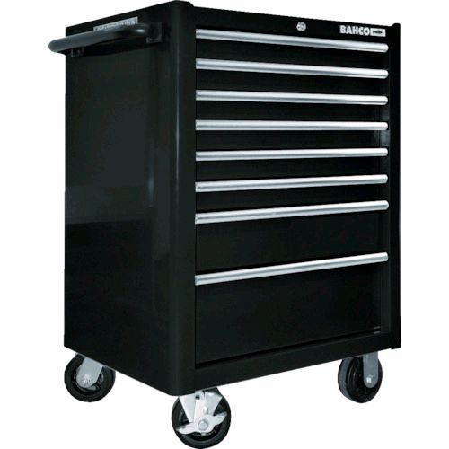 (LINEクーポン有)【個人宅配送不可】【海外手配品 納期-約2ヶ月】バーコ K1475K8PC 直送 代引不可・他メーカー同梱不可 ８段引き出し　ロールキャブ　ブラック　ゴムマット仕様天板