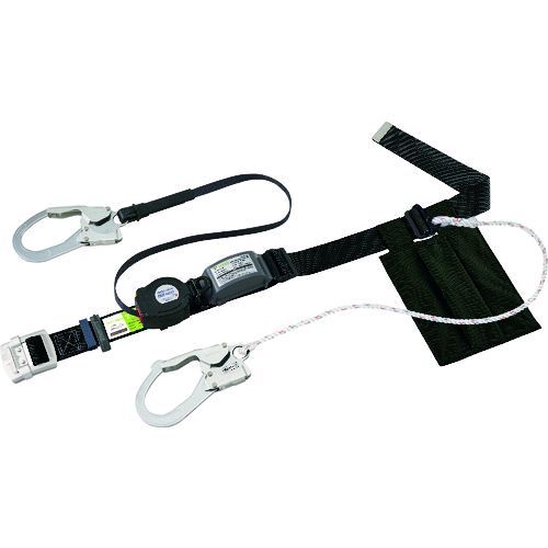 【即納在庫品】「直送」タイタン SLN505-W-BL リーロックＳ２ＮＥＯライト ロック装置付巻取器＋補助ロープ式胴ベルト ブラック 墜落制止用器具 墜落制止用器具 SLN505WBL サンコー
