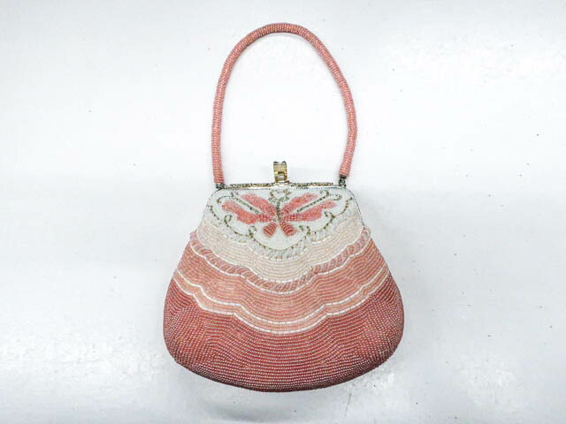 楽天市場】ヴィンテージ ビーズバッグ 仏製 ビーズ総刺繍 お花