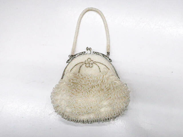 楽天市場】【中古】 和装小物 アンティーク ビーズバッグ 花柄 24w