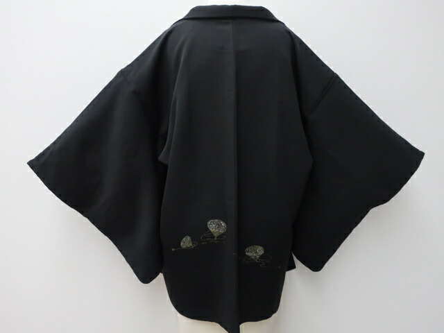 楽天市場】【中古】 リサイクル着物 羽織 黒羽織 縫い紋 漆 ふくれ織