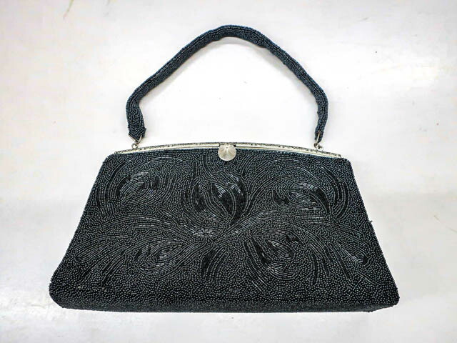 楽天市場】【中古】 和装小物 アンティーク ビーズバッグ 薔薇柄 r6w