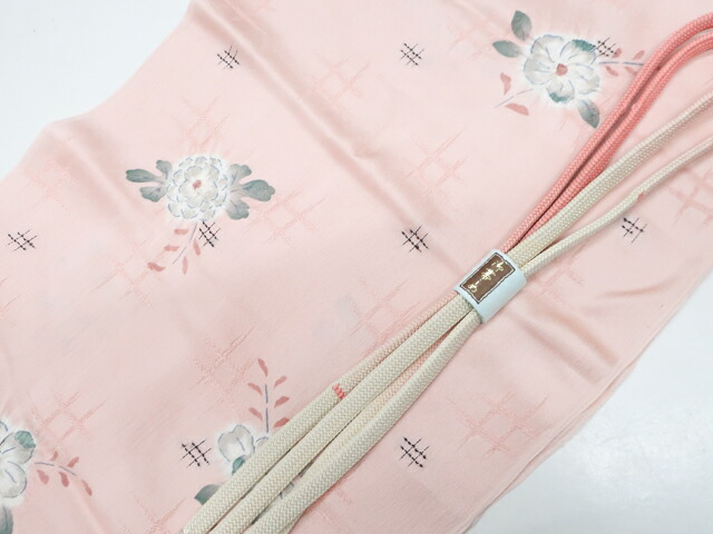 【中古】 和装小物 　帯締め帯揚げセット　絞り　花文　角組　24w-11460【リサイクル】IDnet
