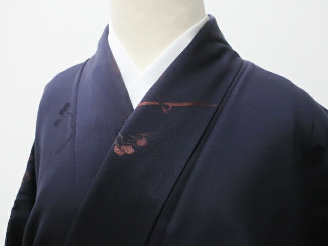 【中古】 リサイクル着物 小紋 地紋起こし加工着尺 山に鳥居文 身丈約156cm 裄丈約63.5cm 25z01-218[着付け教室 お茶 カジュアル 初詣 袴 お出掛け 街着 観劇 普段着 お食事会 ランチ]IDnet