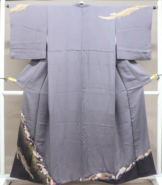 楽天市場】【中古】 リサイクル着物 訪問着 金駒刺繍 金彩 縫い紋 曲線