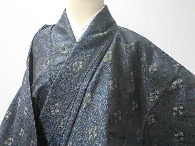 楽天市場】【中古】 リサイクル着物 大島紬 紬 花雪輪文 身丈約162.5cm