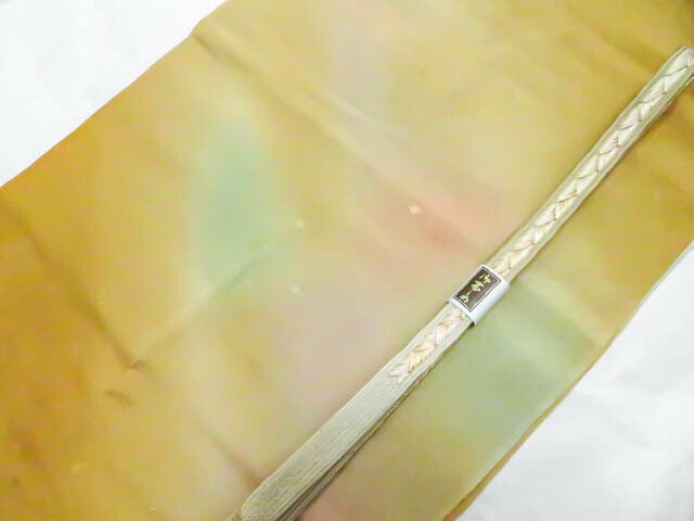 【中古】 和装小物 帯締め帯揚げセット 高麗組 金糸 ぼかし 帯締 帯揚 25w06-7645【リサイクル】IDnet