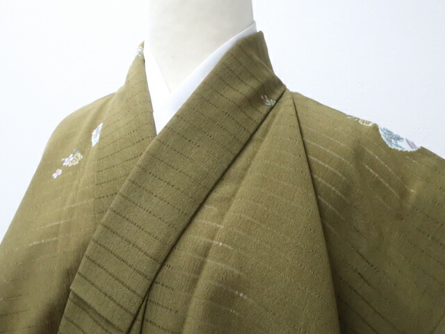 楽天市場】【中古】 リサイクル着物 小紋 花鳥文 身丈約158.5cm 裄丈約