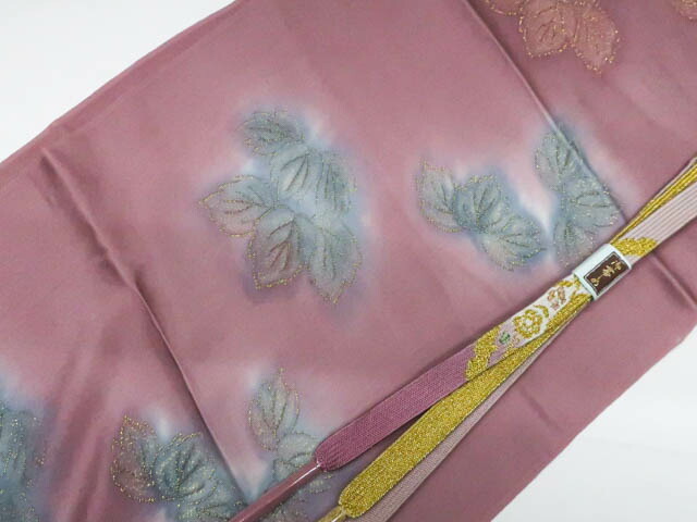 【中古】和装小物 帯締め 帯揚げ セット 帯締 帯揚 高麗組 金糸 縫い取り 25w08-9959【リサイクル】 IDnet