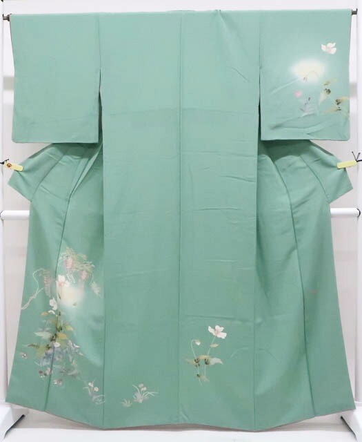 【中古】リサイクル着物 付下げ 落款入り 花 正絹 身丈約160cm 裄丈66cm 25z10-6083[リサイクル着物 入学式 卒業式 結婚式 母 七五三 お宮参り パーティー 通販 アイディーネット きもの] IDnet