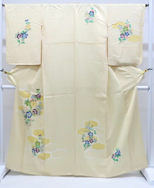 最大70%OFF【中古】リサイクル着物 付下げ 花 正絹 着物 身丈約165.5cm 裄丈65cm 25z12-6923[リサイクル着物 入学式 卒業式 結婚式 母 七五三 お宮参り パーティー きもの]IDnet